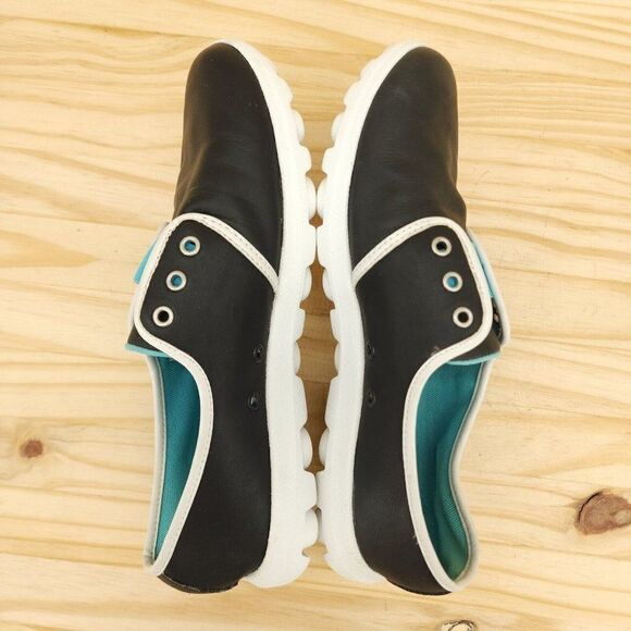 Skechers Go Walk Womens Shoes Sz 9 Black Leather Slip On Loafers Comfort Walking - Picture 5 of 9